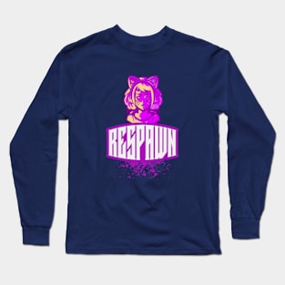 Video Pink Gamer Girl Respawn Long Sleeve T-Shirt